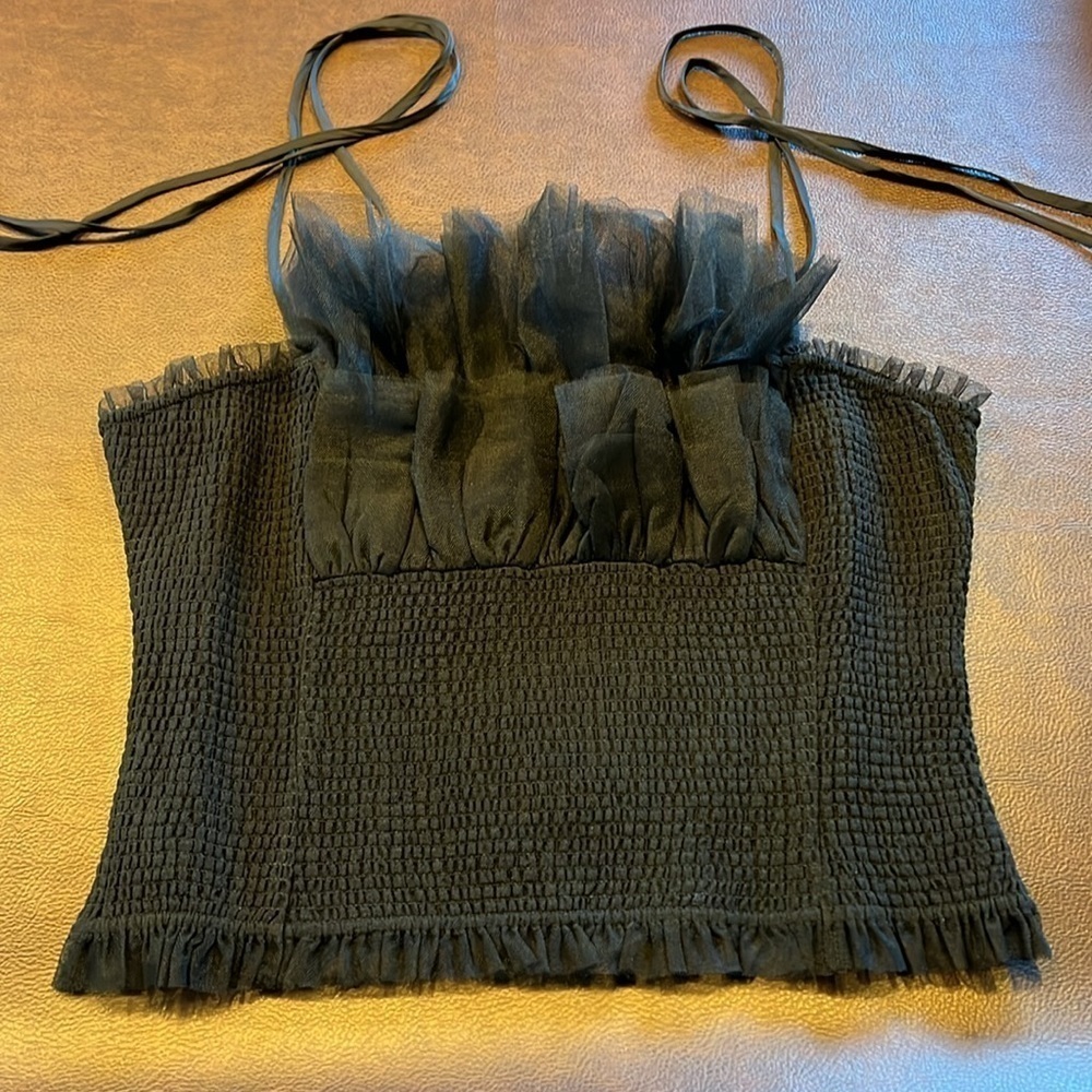 ENDLESS ROSE Tulle Strap Top - Picture 6 of 11